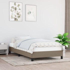 Taupe gray fabric bed frame 100x200 cm by vidaXL, Beds and slatted bases - Ref: Foro24-346700, Price: 74,92 €, Discount: %