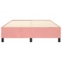 Estructura de cama de terciopelo rosa 140x190 cm de vidaXL, Camas y somieres - Ref: Foro24-3121119, Precio: 136,22 €, Descuen...