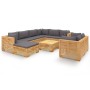 Garden furniture set 10 pieces and solid teak wood cushions by vidaXL, Garden sets - Ref: Foro24-3100882, Price: 1,00 €, Disc...