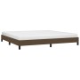 Dark brown fabric bed frame 200x200 cm by vidaXL, Beds and slatted bases - Ref: Foro24-346747, Price: 123,99 €, Discount: %