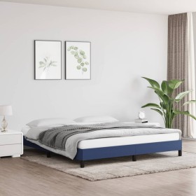 Blue fabric bed frame 180x200 cm by vidaXL, Beds and slatted bases - Ref: Foro24-346742, Price: 113,99 €, Discount: %