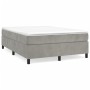 Estructura de cama de terciopelo gris claro 140x190 cm de vidaXL, Camas y somieres - Ref: Foro24-3121114, Precio: 142,60 €, D...