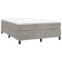 Estructura de cama de terciopelo gris claro 140x190 cm de vidaXL, Camas y somieres - Ref: Foro24-3121114, Precio: 142,60 €, D...