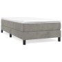 Light gray velvet bed frame 100x200 cm by vidaXL, Beds and slatted bases - Ref: Foro24-3120754, Price: 90,80 €, Discount: %