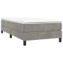 Light gray velvet bed frame 100x200 cm by vidaXL, Beds and slatted bases - Ref: Foro24-3120754, Price: 90,80 €, Discount: %