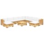 11-piece garden furniture set and solid teak wood cushions by vidaXL, Garden sets - Ref: Foro24-3100883, Price: 1,00 €, Disco...