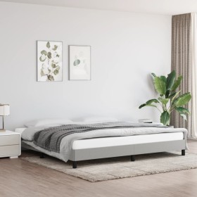 Estructura de cama gris claro tela 200x200 cm de vidaXL, Camas y somieres - Ref: Foro24-346744, Precio: 114,99 €, Descuento: %