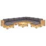 11-piece garden furniture set and solid teak wood cushions by vidaXL, Garden sets - Ref: Foro24-3100884, Price: 1,00 €, Disco...