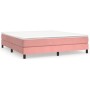 Estructura de cama de terciopelo rosa 160x200 cm de vidaXL, Camas y somieres - Ref: Foro24-3120783, Precio: 122,51 €, Descuen...