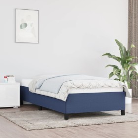 Blue fabric bed frame 90x200 cm by vidaXL, Beds and slatted bases - Ref: Foro24-347040, Price: 85,99 €, Discount: %