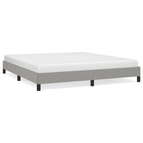 Estructura de cama gris claro tela 180x200 cm de vidaXL, Camas y somieres - Ref: Foro24-346736, Precio: 109,26 €, Descuento: %