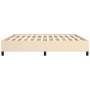 Estructura de cama de tela color crema 200x200 cm de vidaXL, Camas y somieres - Ref: Foro24-347095, Precio: 142,43 €, Descuen...