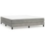 Estructura de cama de terciopelo gris claro 160x200 cm de vidaXL, Camas y somieres - Ref: Foro24-3120778, Precio: 106,79 €, D...