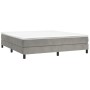 Estructura de cama de terciopelo gris claro 160x200 cm de vidaXL, Camas y somieres - Ref: Foro24-3120778, Precio: 106,79 €, D...