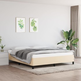 Cream fabric bed frame 180x200 cm by vidaXL, Beds and slatted bases - Ref: Foro24-347087, Price: 130,21 €, Discount: %