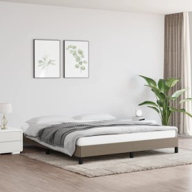 Taupe gray fabric bed frame 180x200 cm by vidaXL, Beds and slatted bases - Ref: Foro24-346740, Price: 133,72 €, Discount: %