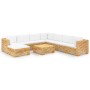 9-piece garden furniture set and solid teak wood cushions by vidaXL, Garden sets - Ref: Foro24-3100889, Price: 1,00 €, Discou...