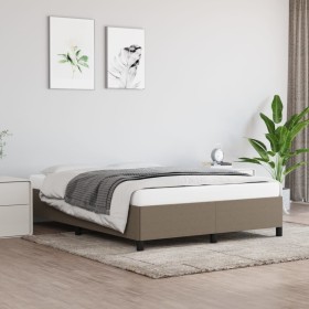 Estructura de cama de tela gris taupe 140x190 cm de vidaXL, Camas y somieres - Ref: Foro24-347062, Precio: 133,99 €, Descuent...