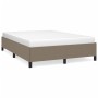 Estructura de cama de tela gris taupe 140x190 cm de vidaXL, Camas y somieres - Ref: Foro24-347062, Precio: 138,97 €, Descuent...