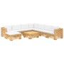 9-piece garden furniture set and solid teak wood cushions by vidaXL, Garden sets - Ref: Foro24-3100889, Price: 1,00 €, Discou...