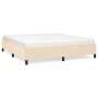 Estructura de cama de tela color crema 160x200 cm de vidaXL, Camas y somieres - Ref: Foro24-347079, Precio: 140,82 €, Descuen...