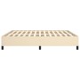 Estructura de cama de tela color crema 160x200 cm de vidaXL, Camas y somieres - Ref: Foro24-347079, Precio: 140,82 €, Descuen...