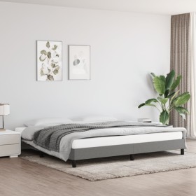 Dark gray fabric bed frame 200x200 cm by vidaXL, Beds and slatted bases - Ref: Foro24-346745, Price: 114,56 €, Discount: %