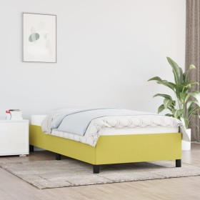 Estructura de cama de tela verde 90x190 cm de vidaXL, Camas y somieres - Ref: Foro24-347033, Precio: 91,99 €, Descuento: %