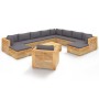 12-piece garden furniture set and solid teak wood cushions by vidaXL, Garden sets - Ref: Foro24-3100886, Price: 2,00 €, Disco...