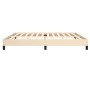 Estructura de cama de tela color crema 200x200 cm de vidaXL, Camas y somieres - Ref: Foro24-346749, Precio: 122,94 €, Descuen...