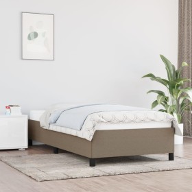 Taupe gray fabric bed frame 100x200 cm by vidaXL, Beds and slatted bases - Ref: Foro24-347046, Price: 96,40 €, Discount: %