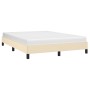 Estructura de cama de tela color crema 140x190 cm de vidaXL, Camas y somieres - Ref: Foro24-346717, Precio: 102,97 €, Descuen...