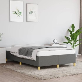 Estructura de cama de tela gris oscuro 120x200 cm de vidaXL, Camas y somieres - Ref: Foro24-347150, Precio: 114,31 €, Descuen...