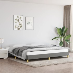 Dark gray fabric bed frame 200x200 cm by vidaXL, Beds and slatted bases - Ref: Foro24-346843, Price: 112,81 €, Discount: %