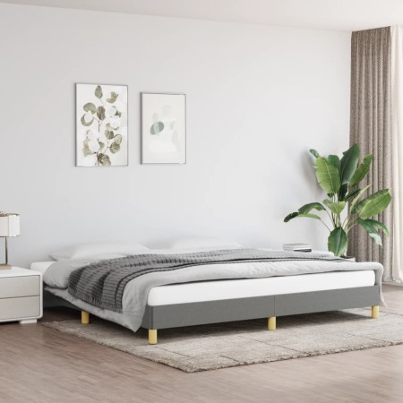 Estructura de cama tela gris oscuro 200x200 cm de vidaXL, Camas y somieres - Ref: Foro24-346843, Precio: 112,36 €, Descuento: %