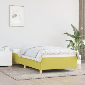 Green fabric bed frame 100x200 cm by vidaXL, Beds and slatted bases - Ref: Foro24-347148, Price: 91,86 €, Discount: %