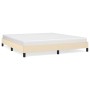 Estructura de cama de tela color crema 160x200 cm de vidaXL, Camas y somieres - Ref: Foro24-346733, Precio: 122,08 €, Descuen...