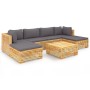 7-piece garden furniture set and solid teak wood cushions by vidaXL, Garden sets - Ref: Foro24-3100892, Price: 1,00 €, Discou...