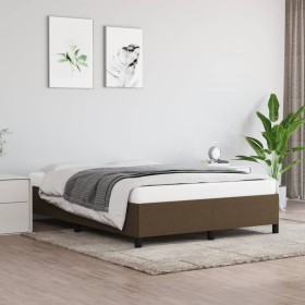 Brown fabric bed frame 140x200 cm by vidaXL, Beds and slatted bases - Ref: Foro24-347069, Price: 145,99 €, Discount: %