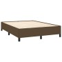 Estructura de cama de tela marrón 140x200 cm de vidaXL, Camas y somieres - Ref: Foro24-347069, Precio: 145,27 €, Descuento: %