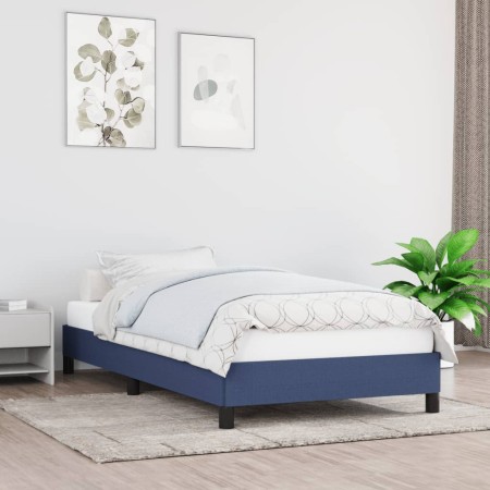 Blue fabric bed frame 80x200 cm by vidaXL, Beds and slatted bases - Ref: Foro24-346678, Price: 71,28 €, Discount: %