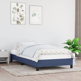 Blue fabric bed frame 90x200 cm by vidaXL, Beds and slatted bases - Ref: Foro24-346694, Price: 72,78 €, Discount: %