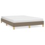 Taupe gray fabric bed frame 160x200 cm by vidaXL, Beds and slatted bases - Ref: Foro24-346830, Price: 112,76 €, Discount: %