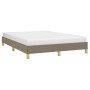 Taupe gray fabric bed frame 160x200 cm by vidaXL, Beds and slatted bases - Ref: Foro24-346830, Price: 112,76 €, Discount: %