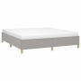 Estructura de cama tela gris claro 160x200 cm de vidaXL, Camas y somieres - Ref: Foro24-347173, Precio: 145,76 €, Descuento: %