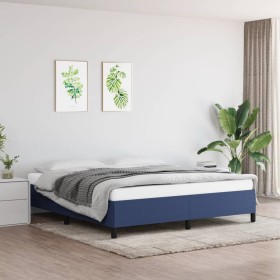 Blue fabric bed frame 160x200 cm by vidaXL, Beds and slatted bases - Ref: Foro24-347080, Price: 140,82 €, Discount: %