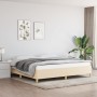 Estructura de cama de tela color crema 200x200 cm de vidaXL, Camas y somieres - Ref: Foro24-347194, Precio: 131,99 €, Descuen...