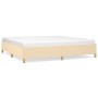 Estructura de cama de tela color crema 200x200 cm de vidaXL, Camas y somieres - Ref: Foro24-347194, Precio: 131,99 €, Descuen...