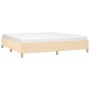 Estructura de cama de tela color crema 200x200 cm de vidaXL, Camas y somieres - Ref: Foro24-347194, Precio: 131,99 €, Descuen...