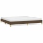 Estructura de cama tela marrón oscuro 200x200 cm de vidaXL, Camas y somieres - Ref: Foro24-346845, Precio: 117,70 €, Descuent...